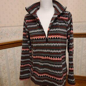 EXERTEK FLEECE WOMENS' PULLOVER AZTEC DESIGN SIZE MEDIUM